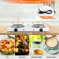 thumbnail image 5 of DISHUEC Hot Plate for Cooking,2000W Electric Double Burner Cooktop,Portable Electric Double Coil Burner with Dual Control&5 Level Temperature Control,Easy to Clean for Kitchen Camping, 5 of 11
