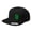 Black, variant on Snapback Hat for Men Flat Bill Left Side Panel Hats Four Leaf Clover Ireland Irish St Patrick's Embroidered Flat Bill Hat Acrylic Black Design Only