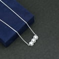 thumbnail image 6 of Rosec Jewels Moissanite 3 Stone Necklace (D-VS1 Quality) - Minimalist Bar Necklace for Anniversary - Ready to Gift, 925 Sterling Silver, 6 of 8