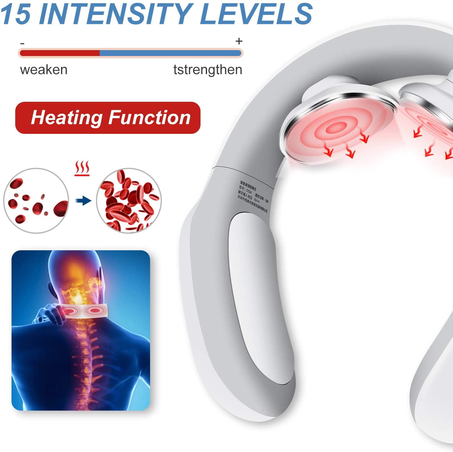 Smart Neck Massager with Heat - Cordless Rechargeable Trigger Point Deep  Tissue Portable Neck Massag…See more Smart Neck Massager with Heat -  Cordless