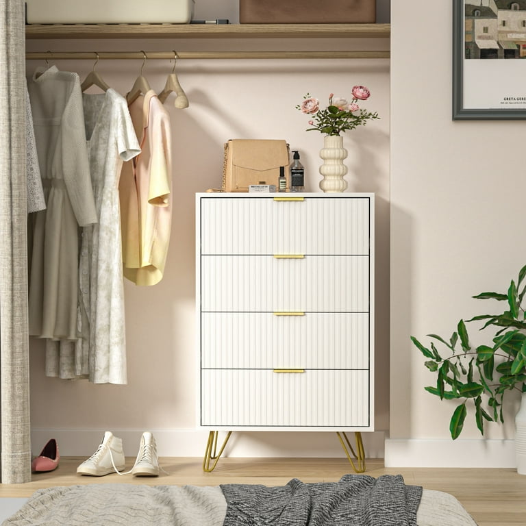 white and gold small dresser Antoinette White and Gold Dresser