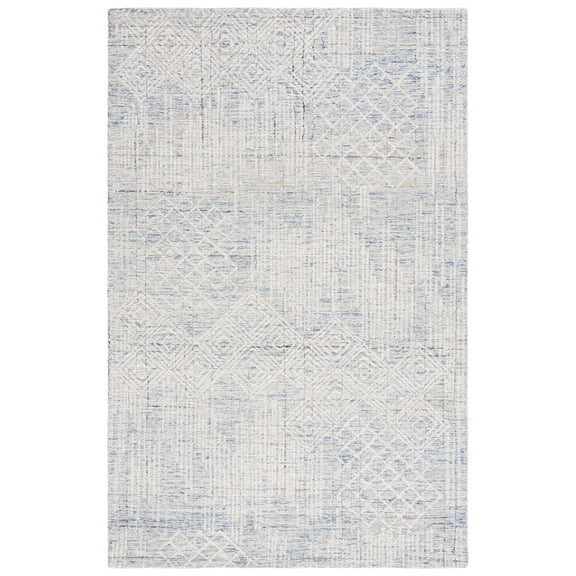 SAFAVIEH Metro Issam Diamond Area Rug, Blue/Ivory, 8' x 10'