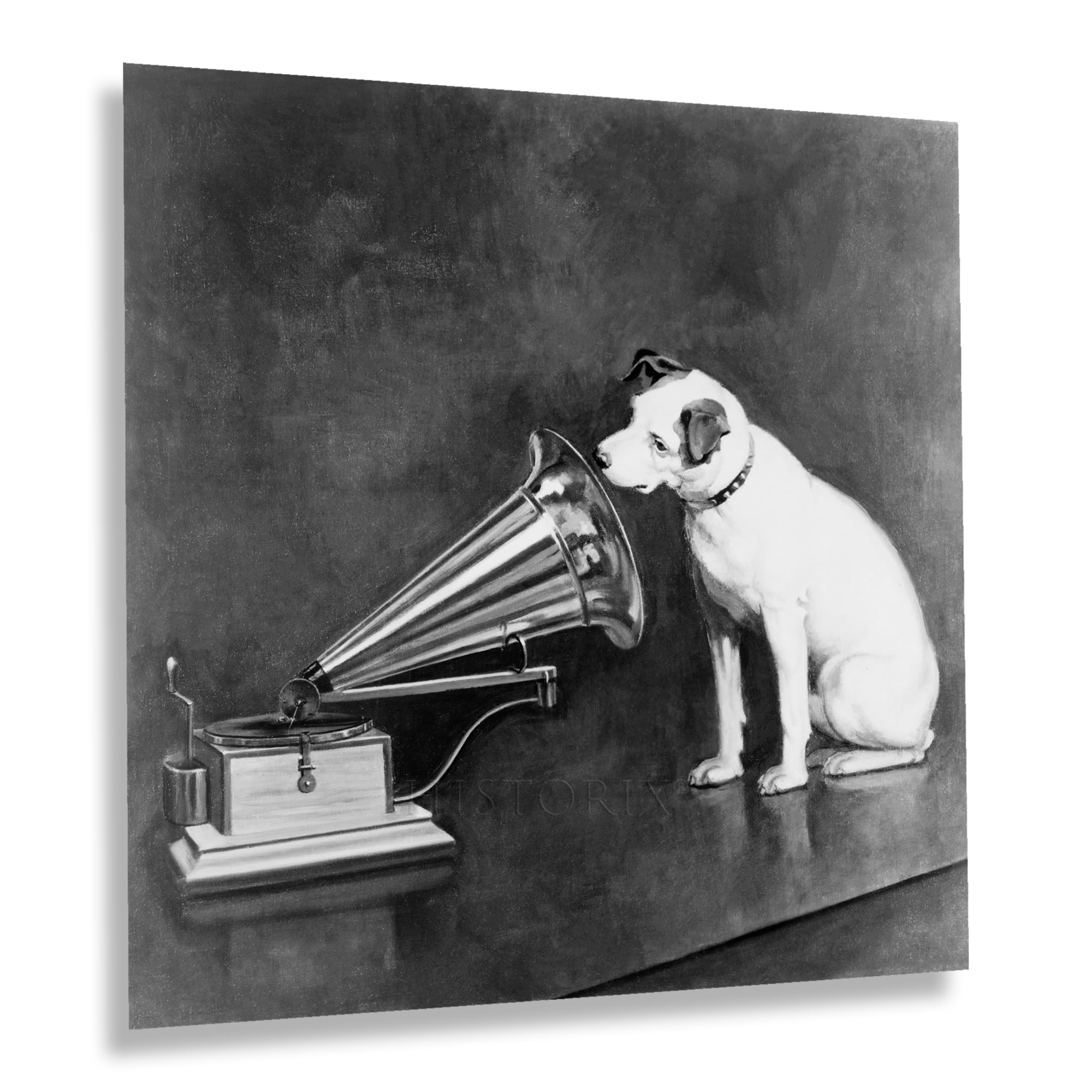 HISTORIX Vintage 1898 Nipper the Dog Photo Print - 12x12 Inch