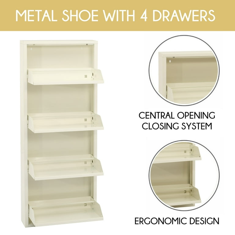 Cream best sale shoe rack