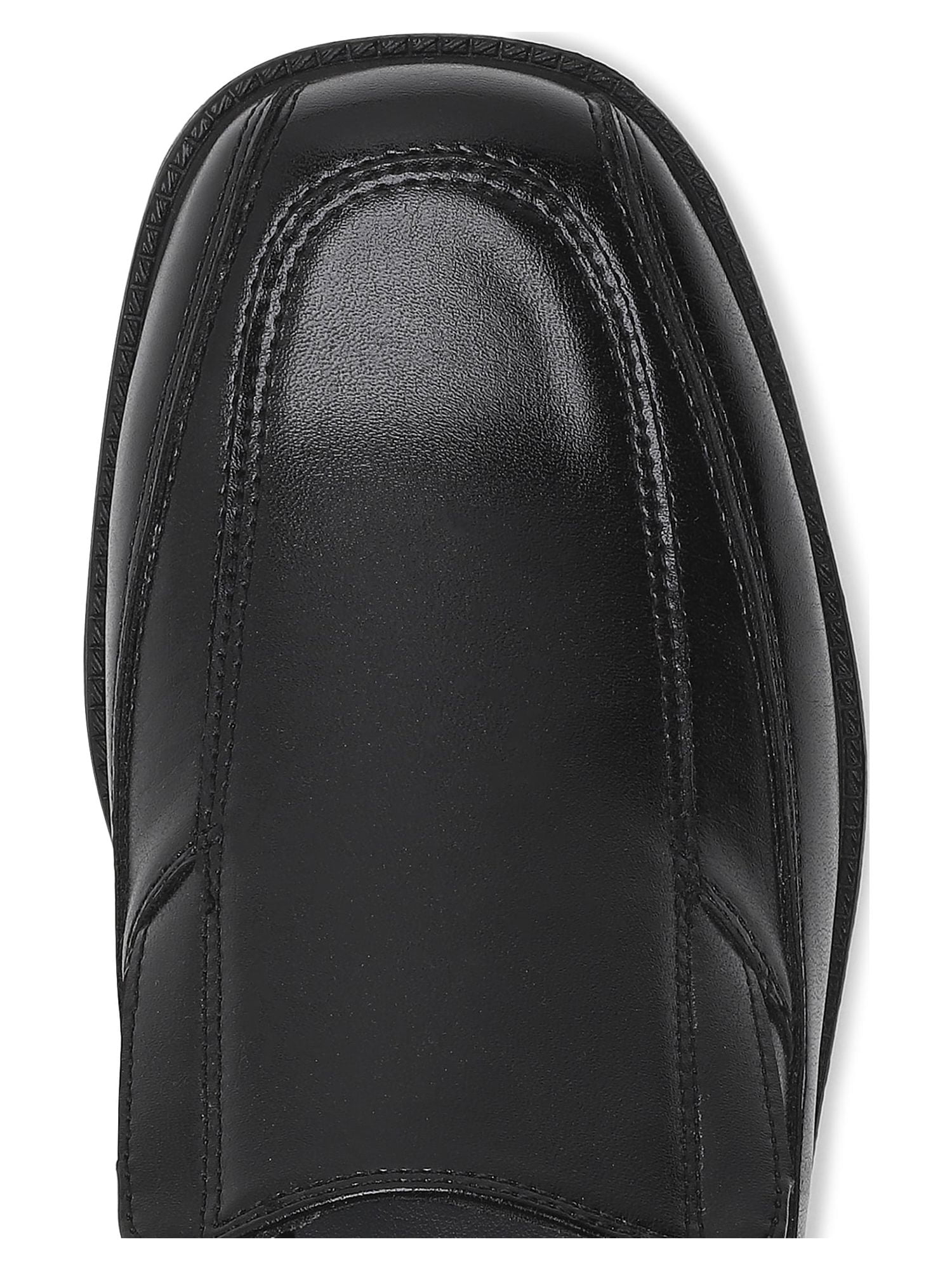 Wonder Nation; Dress Shoe Cushioned Footbed & Padded Collar Casual & Dress, Black