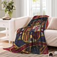 thumbnail image 2 of Soft Flannel Blanket - Warm Throws For Children Adults - Spain Flag Cosy, 2 of 6