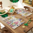 thumbnail image 3 of Spring Gnomes Easter Placemats Set of 12, Flowers Butterflies Table Mats Washable Heat-Insulation Non-Slip Place Mats for Kitchen Dinner Table Indoor Outdoor Decor,13x19 Inch Linen, 3 of 9