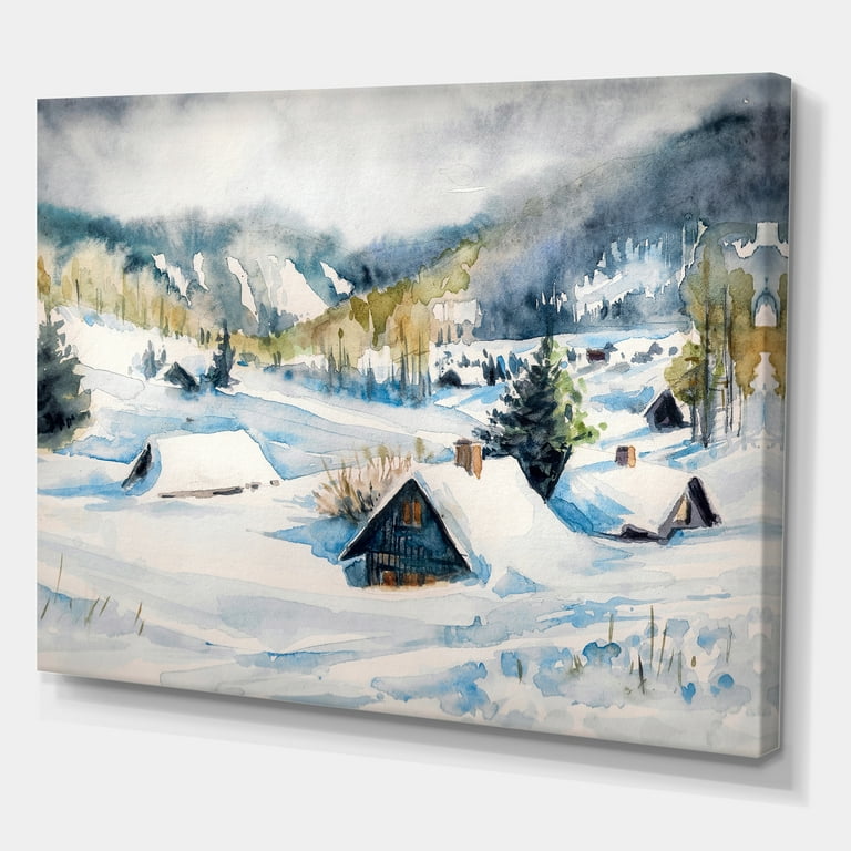AUREUO Paint by Numbers for Adults with Framed Canvas 16x20 inch, Sleigh Snow Acrylic Painting Kits, Size: 16 x 20