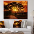 thumbnail image 1 of African Sunset with Lonely Tree - African Landscape Canvas Art Print, 1 of 3