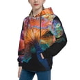 thumbnail image 2 of KLL Unisex Kids Boys Girls Hooded Pocket Pullover Hoodies-Bioluminescent Underwater Flower, 2 of 5