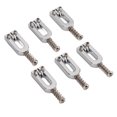 6Pcs U Shaped Electric Guitar Bridge Saddles Tremolo Metal Roller Screw Saddle ReplacementSilver