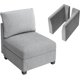 thumbnail image 3 of Moderno gris accent chair con hidden almacenamiento: oversized forrado armchair, detachable armrests, cozy reading chair para sala de estar o dormitorio, 3 of 7