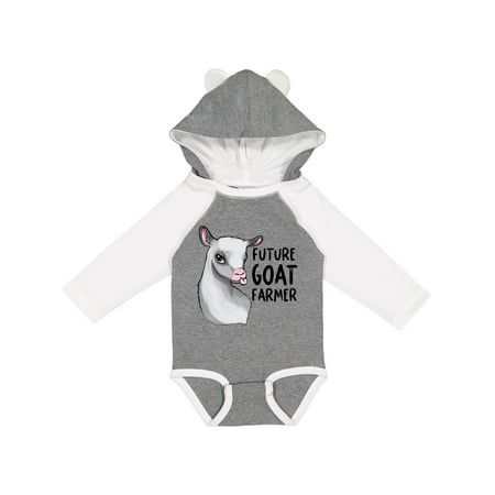 

Inktastic Future Goat Farmer Gift Baby Boy or Baby Girl Long Sleeve Bodysuit