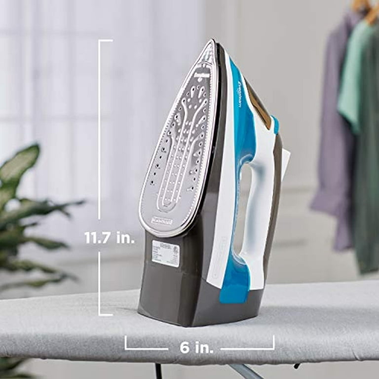 Black+decker Steam Iron with Pivoting Cord, Nonstick Soleplate, Blue, F210