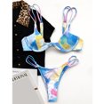 thumbnail image 3 of Hinvhai Womens swimsuits clearance,Women Bandeau Bandage Bikini Set Push-Up Brazilian Swimwear Beachwear Swimsuit Blue L(L), 3 of 6