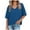 Blue, variant on Hvyesh Women's Oversized T Shirts Casual V Neck Short Sleeve Summer Loose Solid Tops Tees