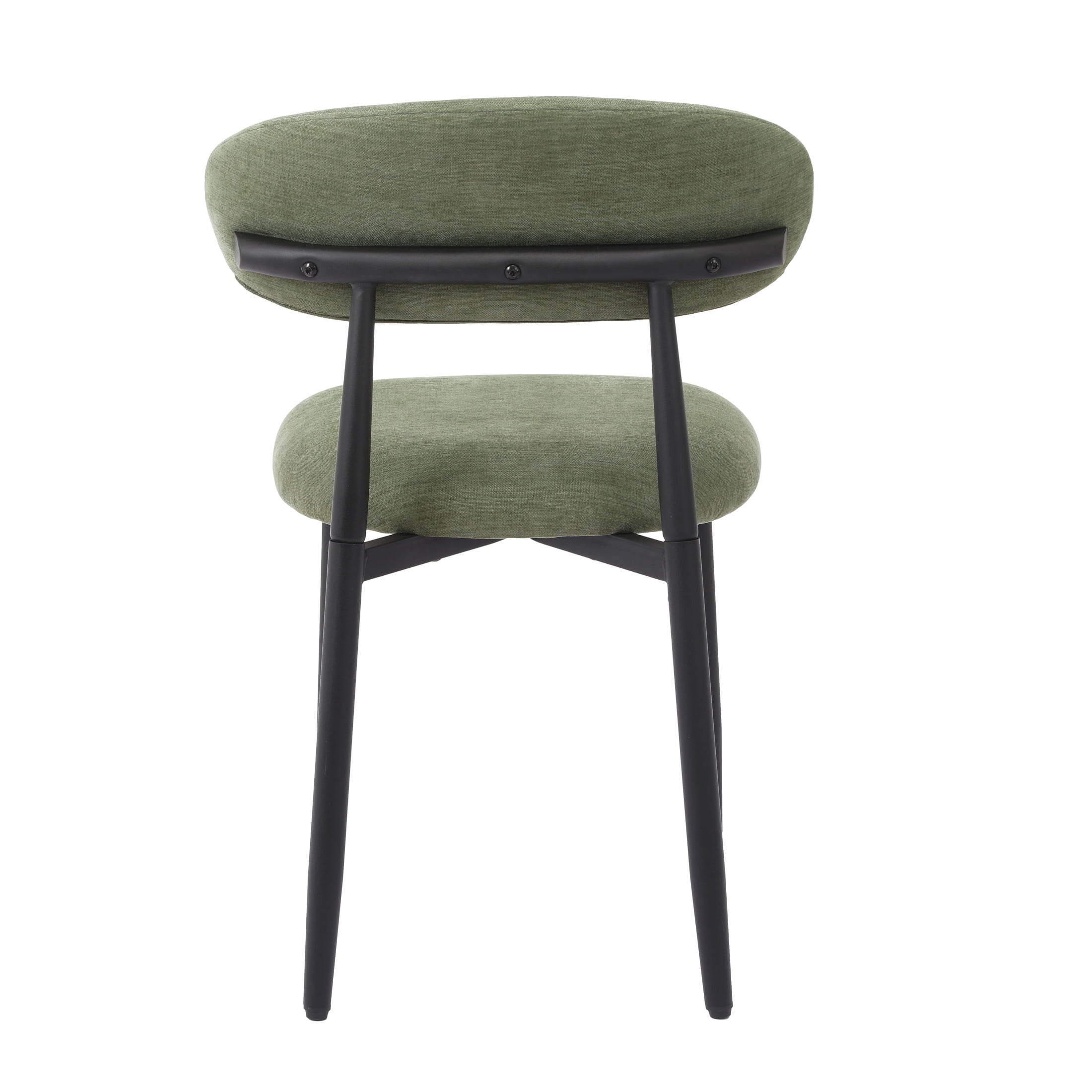 Vinform Upholstered Dining Chairs Set of 2, Fabric Metal Chair for Dining Room, Green