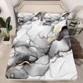 thumbnail image 2 of Manfei Gradient Marble Twin Sheet Sets 3pcs for Adults Female Men,Abstract Marbling Watercolor Twin Fitted Sheet Microfiber,Stone Pattern Breathable Flat Sheet,Luxury Bedroom Decor, 2 of 7