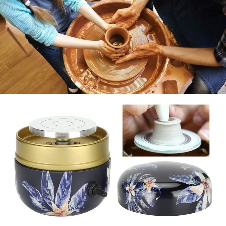 VEVOR Mini Pottery Wheel 30W Ceramic Wheel Adjustable Speed Clay Machines Electric Sculpting Kits with 3 Turntables Trays and 16pcs Tools for Art