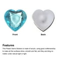 thumbnail image 4 of Uxcell 20Pcs Acrylic Flat Back Rhinestones 30mm/1.2 inch Heart Artificial Gemstone for Crafts Jewelry Making Lake Blue, 4 of 7