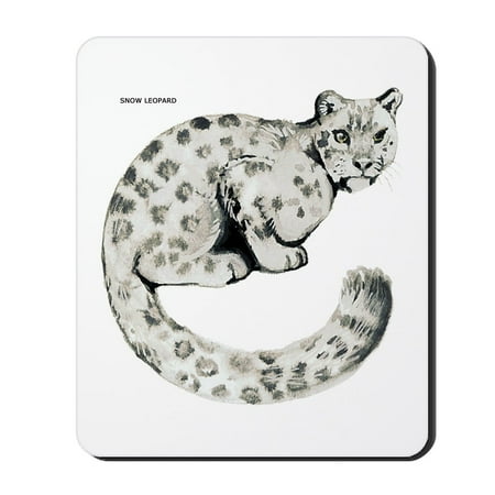 CafePress - Snow Leopard Cat Mousepad - Non-slip Rubber Mousepad  Gaming Mouse Pad