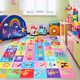 thumbnail image 5 of IMIKEYA - Alfombra infantil con alfabetos, palabras y formas, cómoda y educativa, para dormitorio infantil y sala de juegos (140 x 110 cm), 5 of 8