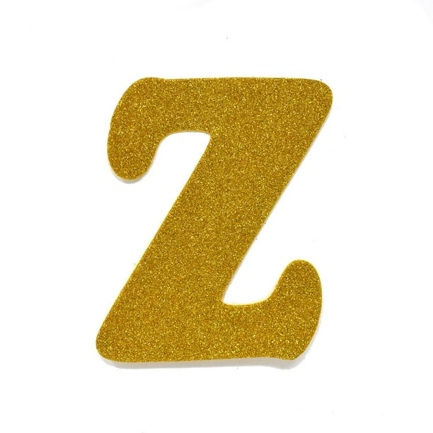 eva glitter foam letter cut out z gold 4 12 inch 12 count