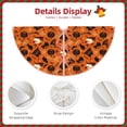 thumbnail image 3 of Xecao Retro Halloween Pattern Christmas Tree Skirt Round Xmas Tree Mat Base Cover for Holiday Home Decorations-30", 3 of 6
