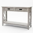 thumbnail image 6 of LuxenHome Gray Wood 2-Drawer 1-Shelf Console and Entry Table, 6 of 11