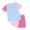 Blue Kids Summer, variant on Little Girl Outfits Toddler Girl's 2 Piece Summer Outfits Short Sleeve Tee Tops and Floral Print Shorts Set