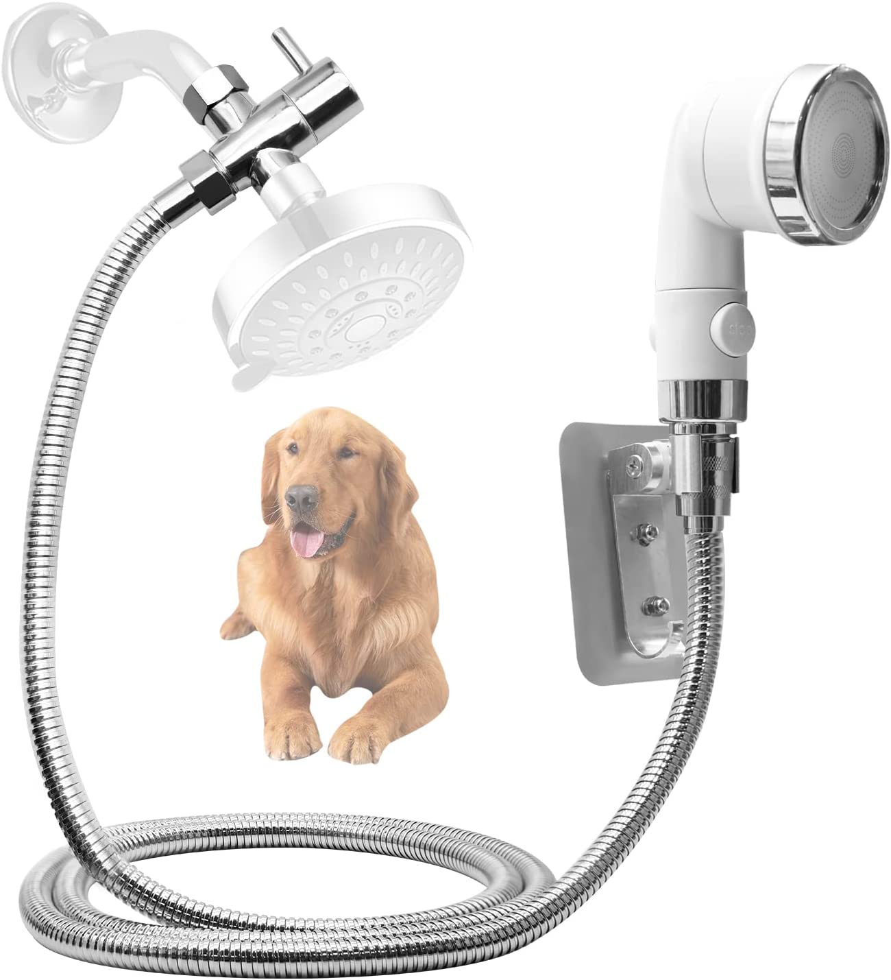 Dog Shower Attachment, Pet Shower Sprayer for Pet Bathing and Dog
