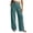 Sky Blue, variant on Women’s Elastic Waist Faux Jeans Straight Leg Pull on Denim-like Pants, Loose Casual Trousers with Pockets