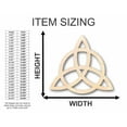 thumbnail image 2 of Unfinished Wood Triquetra Shape - Craft - up to 46" DIY 20" / 3/4", 2 of 3