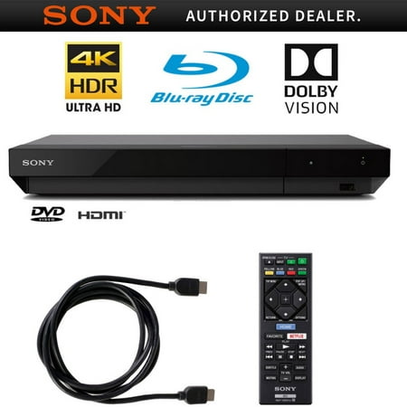 Sony 4K Ultra HD Blu Ray Player with 4K HDR and Dolby Vision + 6FT HDMI Cable - (Best Blu Ray And Media Player)