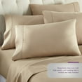 thumbnail image 6 of Danjor Linens 1800 Series 6 Piece Bedding Sheet & Pillowcases Sets with Deep Pockets, King, Taupe, 6 of 7