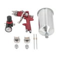 thumbnail image 1 of Pistola pulverizadora de aire, atomización fina, aleación de aluminio, ligera, modos de presión ajustable, pulverizador de pintura de aire de 600 ml, 1 of 14