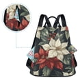 thumbnail image 5 of FORMRS Women's Travel Backpack Purse Anti-Theft Hidden Pockets Casual Shoulder Bag, White Christmas Leaves, 5 of 7