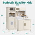 thumbnail image 2 of Best Choice Products Kids Play Kitchen Set w/ Espresso Machine, Ice Maker, Storage Island & Accessories - Cream Cottage, 2 of 9