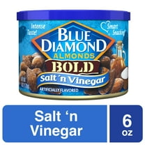 Blue Diamond Almonds, Bold Flavored Salt 'n Vinegar Snack Nuts Perfect for Healthy Options, 6 oz.