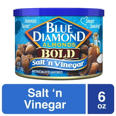 Blue Diamond Almonds, Bold Flavored Salt 'n Vinegar Snack Nuts Perfect for Healthy Options, 6 oz.