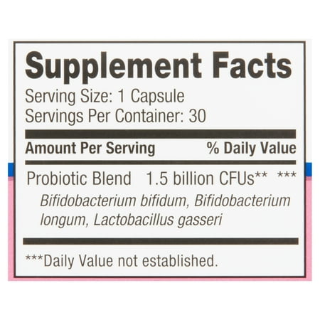 Equate Colon Support Probiotic Capsules, 30 Count