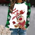 thumbnail image 2 of Sudadera de Cuello Redondo de Navidad Para Mujer Moda Casual Manga Larga Estampado Tops Blusa Odeerbi ODB196801, 2 of 5