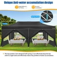 thumbnail image 3 of SANOPY Heavy Duty 10'x 20' Pop up Canopy, Thicken EZ Pop-up Canopy Tent Outdoor Portable Canopy for Weddings, Commercial Waterproof and UV 50+ Gazebo with Roller Bag, Black, 3 of 8