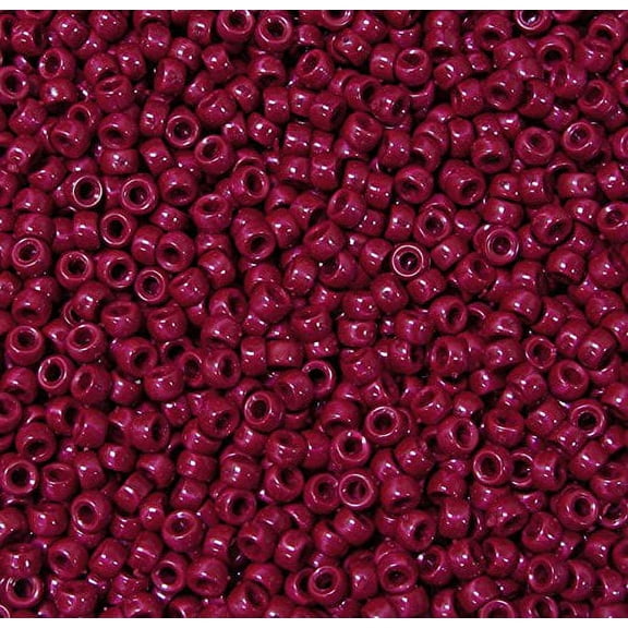 JOLLY STORE Crafts Red Pearl 6.5x4mm Mini Pony Beads, Made in USA, 1000pcs