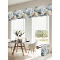 thumbnail image 6 of Blue White Ombre Valances for Windows, Watercolor Cloud Geometric Abstract Art Light Filtering Kitchen Curtains, Rod Pocket Window Valance Curtains for Living Room Bedroom, 42" W x 18" L, 2 Panels, 6 of 9