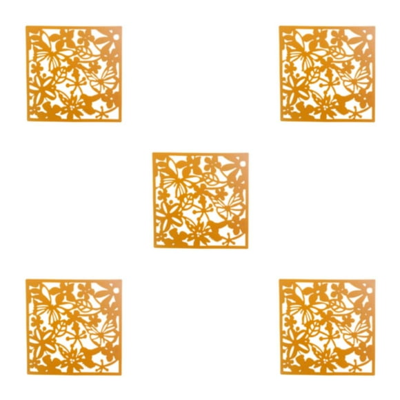 Inteprter 4x Panel divisor de habitación DIY fácil de montar Panel de pantallas divisorias colgantes duraderos y modernos mariposas amarillas Type2 NO2