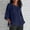 Z3-Navy women's tops, variant on Qetyuw Womens Cotton Linen Shirts 3/4 Length Sleeve Tshirts Crew Neck Tees Solid Plus Size Shirt Summer Basic Tee Shirts