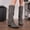 Gray, variant on Women Comfort Low Block‑Heel Knee‑High Tall Boots, Pointed‑Toe Soft Suede Fold‑Over Wrap Booties, Non‑Slip Flat Sole Shoes