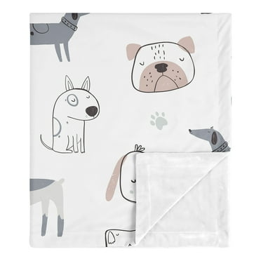 Sweet Jojo Designs Cartoon Puppy Boy, Girl, Unisex/Gender Neutral Baby Security Blanket