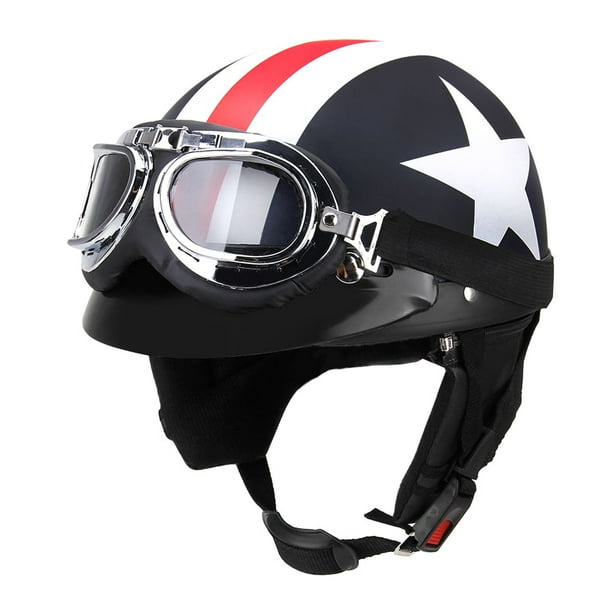 Protector Casco de motocicleta de cara abierta con gafas visera bufanda motociclista casco de tu Meterk Protector Walmart en linea